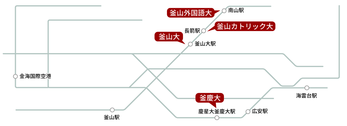 釜山の地図