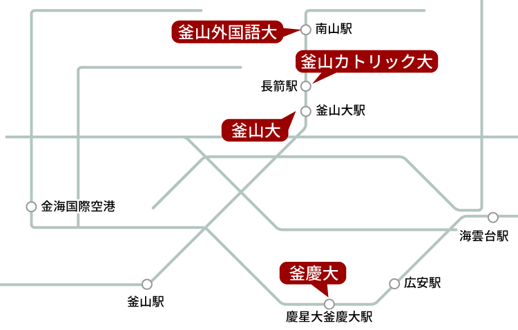 釜山の地図