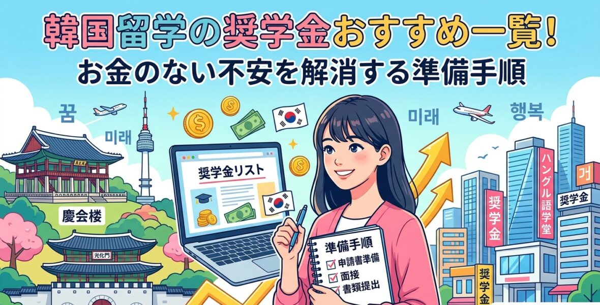 韓国留学の奨学金おすすめ一覧！お金がない不安を解消する準備手順