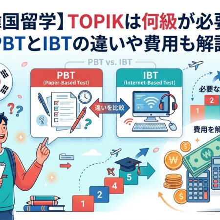 【韓国留学】TOPIKは何級が必要？PBTとIBTの違いや費用も解説
